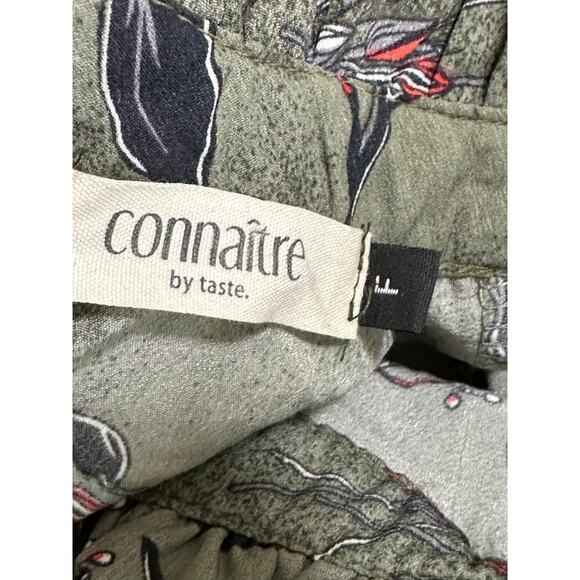 Connaitre by Taste Green Floral Leaf Print Long Sleeve Dress Women's Size‎ F OS - Picture 9 of 11